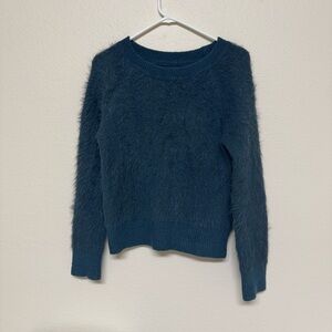 Women's Fuzzy Sweater - Teal